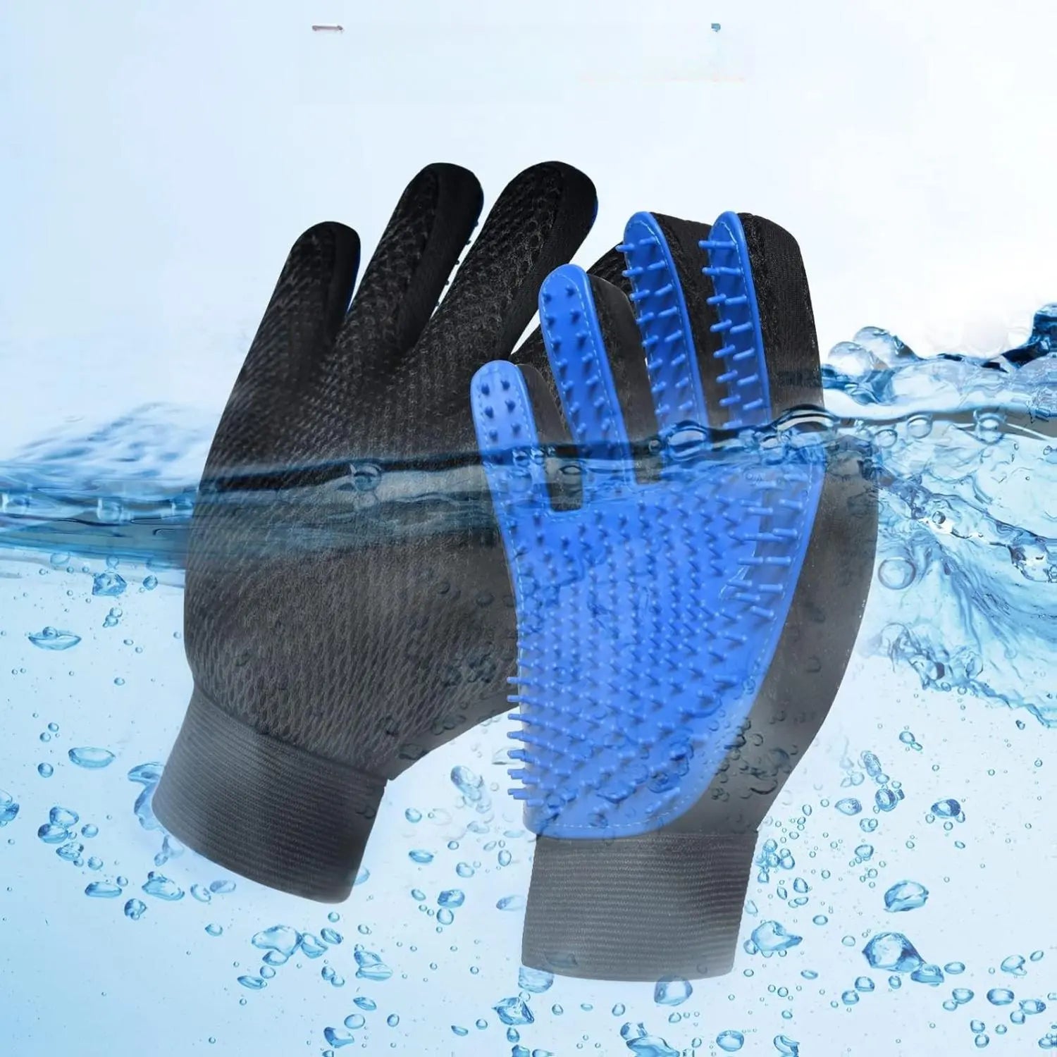 Professional Cat Grooming Glove Brush with 259 Silicone Tips - Eco-Friendly Pet Hair Remover Tool for Dogs, Cats, and Horses, Featuring Breathable Mesh Design and Adjustable Wrist Strap