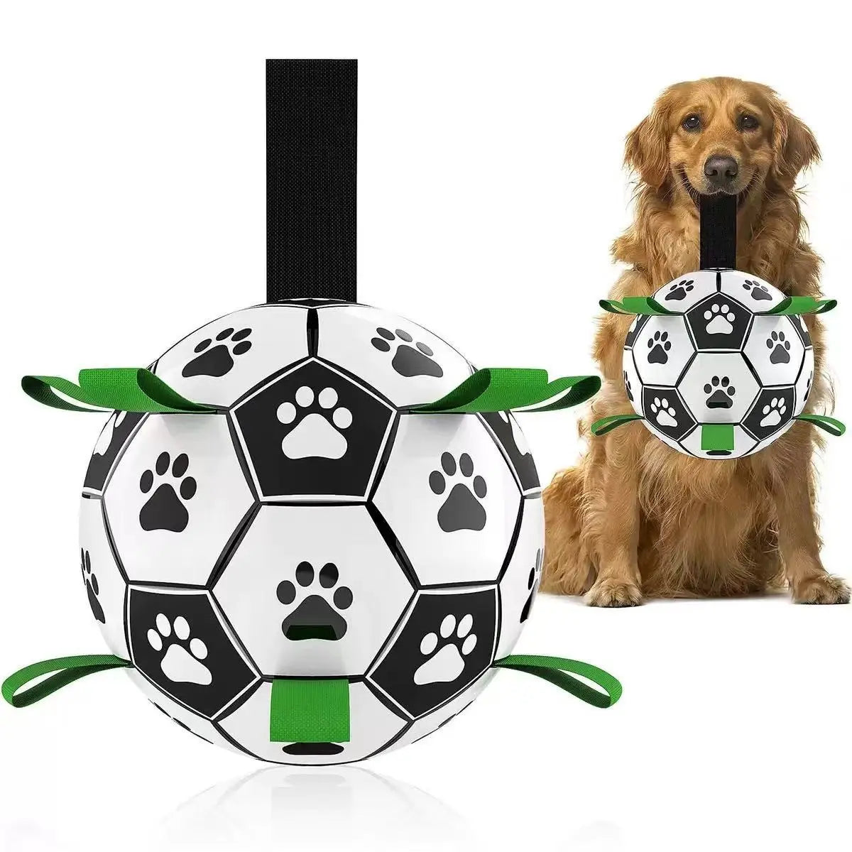 Golden Retriever Dogs Balls Durable Dog Soccer Ball with 9 Grab Tabs for Outdoor & Water Play, Perfect Gift for Pets Interactive Herding Ball #GLOBAL PICKS