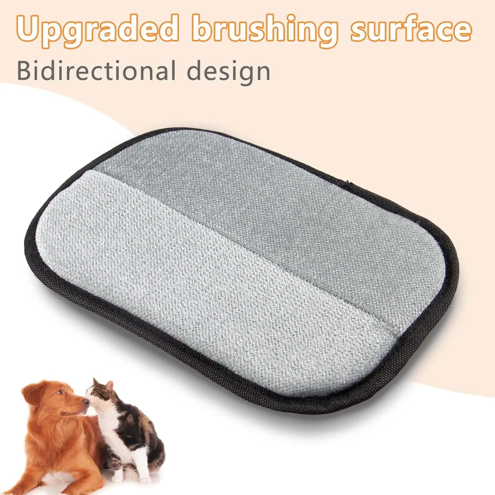 Pet Hair Removal Glove - Electrostatic Cat Dog Hair Remover Glove, Reusable Magic Brush Pet Hair Remover Tool for Couch, Carpet, and Car Seat (Black,1 Pack)