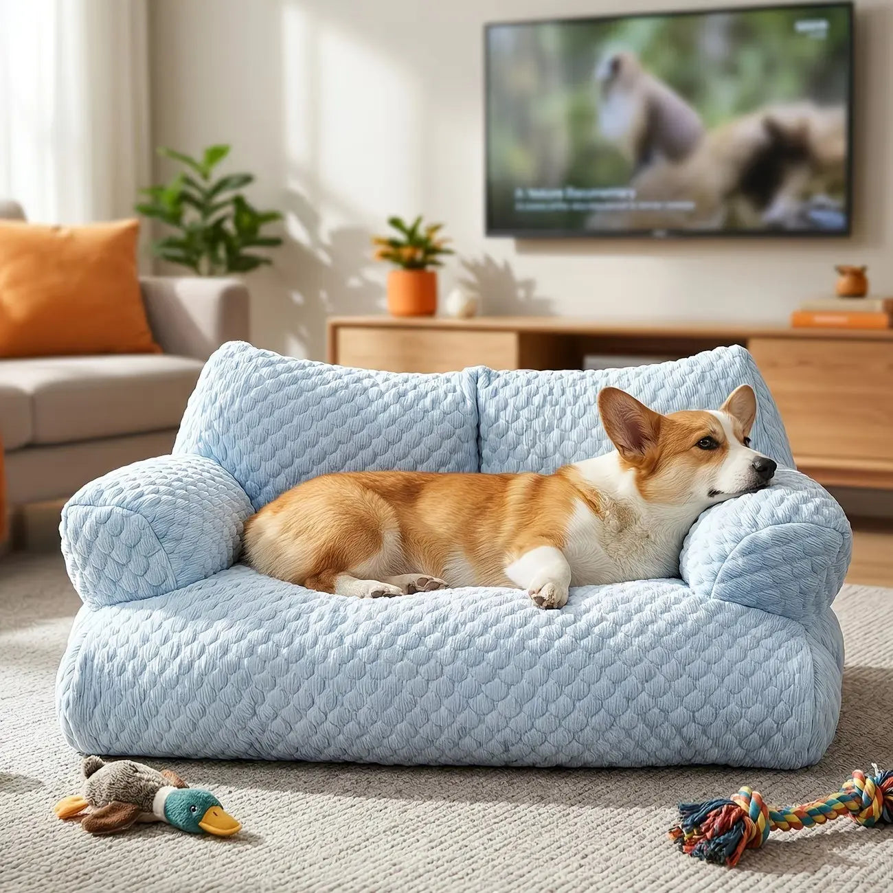 Pet Ice Silk Sofa, Summer Cooling Comfort, 22°C Temperature Drop, 5D Massage Balls, Durable Breathable, Suitable for Cats and Dogs