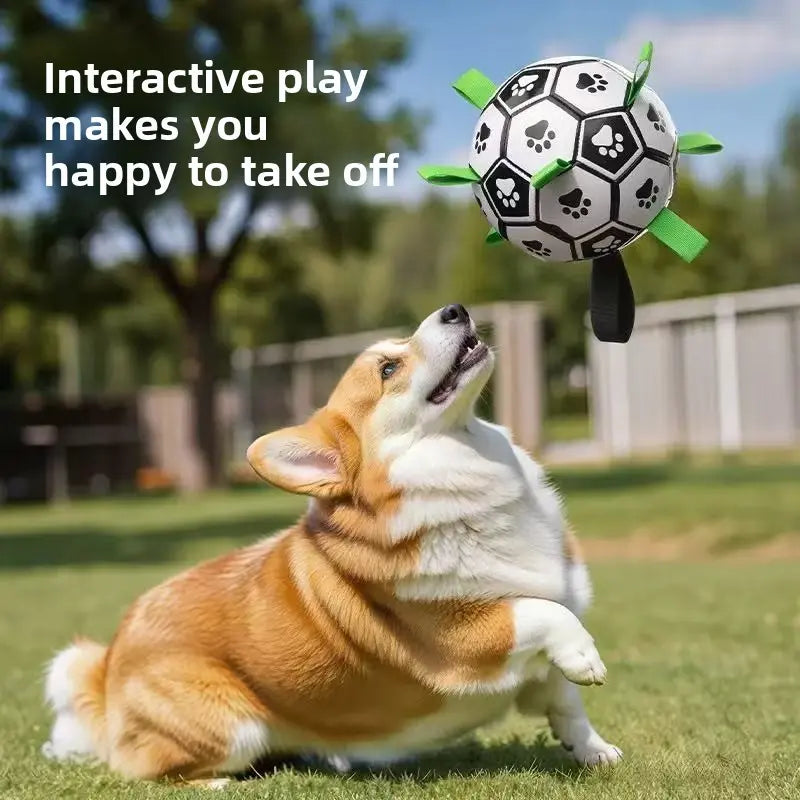 Golden Retriever Dogs Balls Durable Dog Soccer Ball with 9 Grab Tabs for Outdoor & Water Play, Perfect Gift for Pets Interactive Herding Ball #GLOBAL PICKS