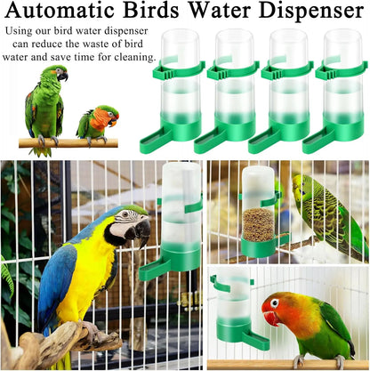 Bird Water Feeder Plastic Drinker Feeder Water Clip for Parrots Budgie Cockatiel Lovebirds Outdoorfun