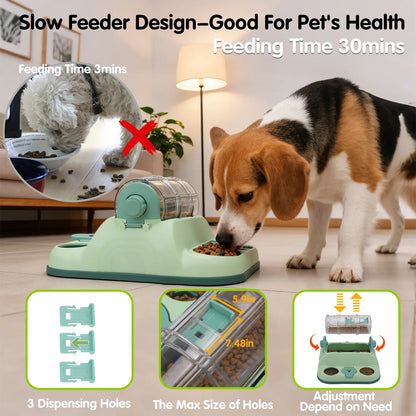 GOYJOY Pet Food Dispenser Turn Cylinder, Universal Cat Dog Puzzle Toy, Slow Feeder Hide Treats, Self-Entertainment Meal Holder