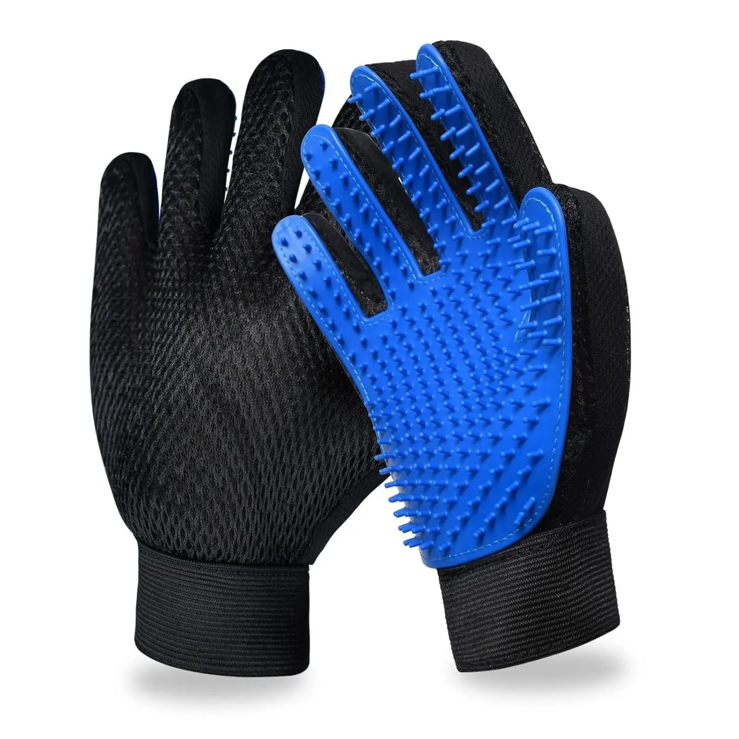 Professional Cat Grooming Glove Brush with 259 Silicone Tips - Eco-Friendly Pet Hair Remover Tool for Dogs, Cats, and Horses, Featuring Breathable Mesh Design and Adjustable Wrist Strap
