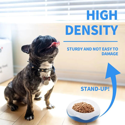 All for Paws Chill Out Cooler Food Bowl Large 500Ml - Blue & White Pet Dish for Cooling Food