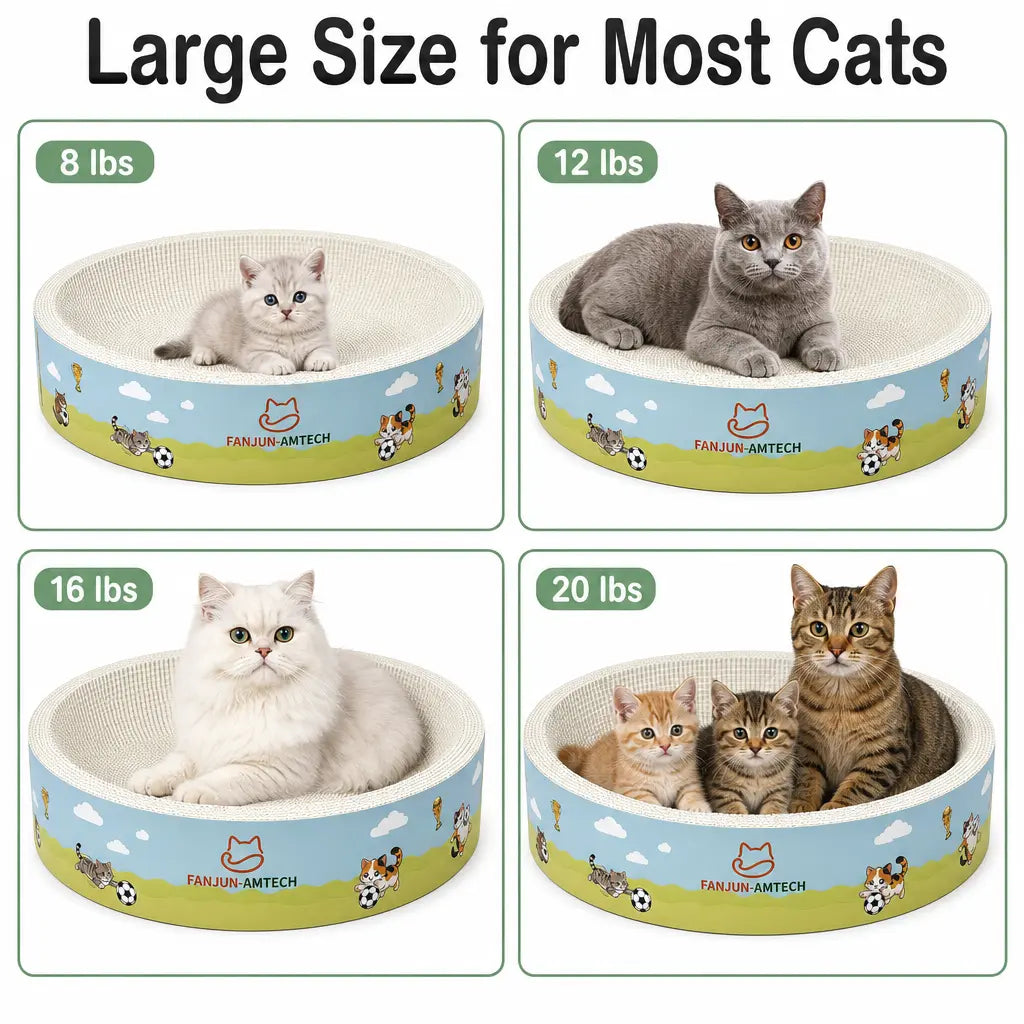 【Tiktokshopmemorialday】Versatile round Cat Scratching Nest, 2-In-1 Cat Scratcher Bed for Sleeping & Playing, Premium High-Hardness Cardboard Cat Furniture for Small to Large Cats Cat Furniture Cool Cat Stuff Cat Stuff for Indoor