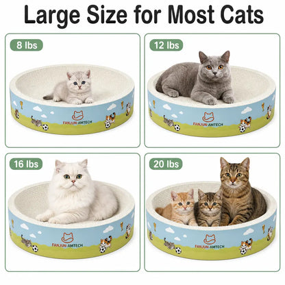 【Tiktokshopmemorialday】Versatile round Cat Scratching Nest, 2-In-1 Cat Scratcher Bed for Sleeping & Playing, Premium High-Hardness Cardboard Cat Furniture for Small to Large Cats Cat Furniture Cool Cat Stuff Cat Stuff for Indoor
