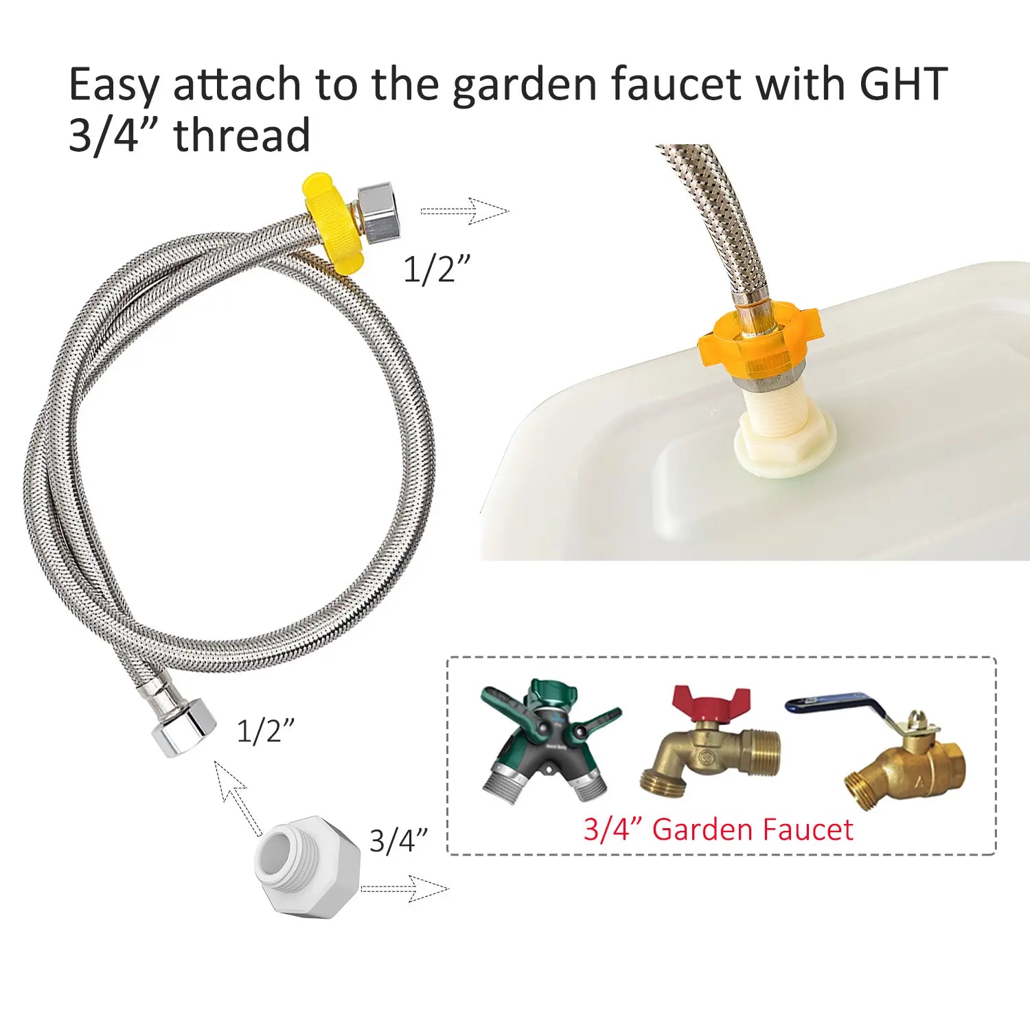 Automatic Chicken Waterer with Float Valve - 3 Gallon Poultry Water Dispenser for Chicken Coop, No Spill Design for Hens, Ducks, Quails