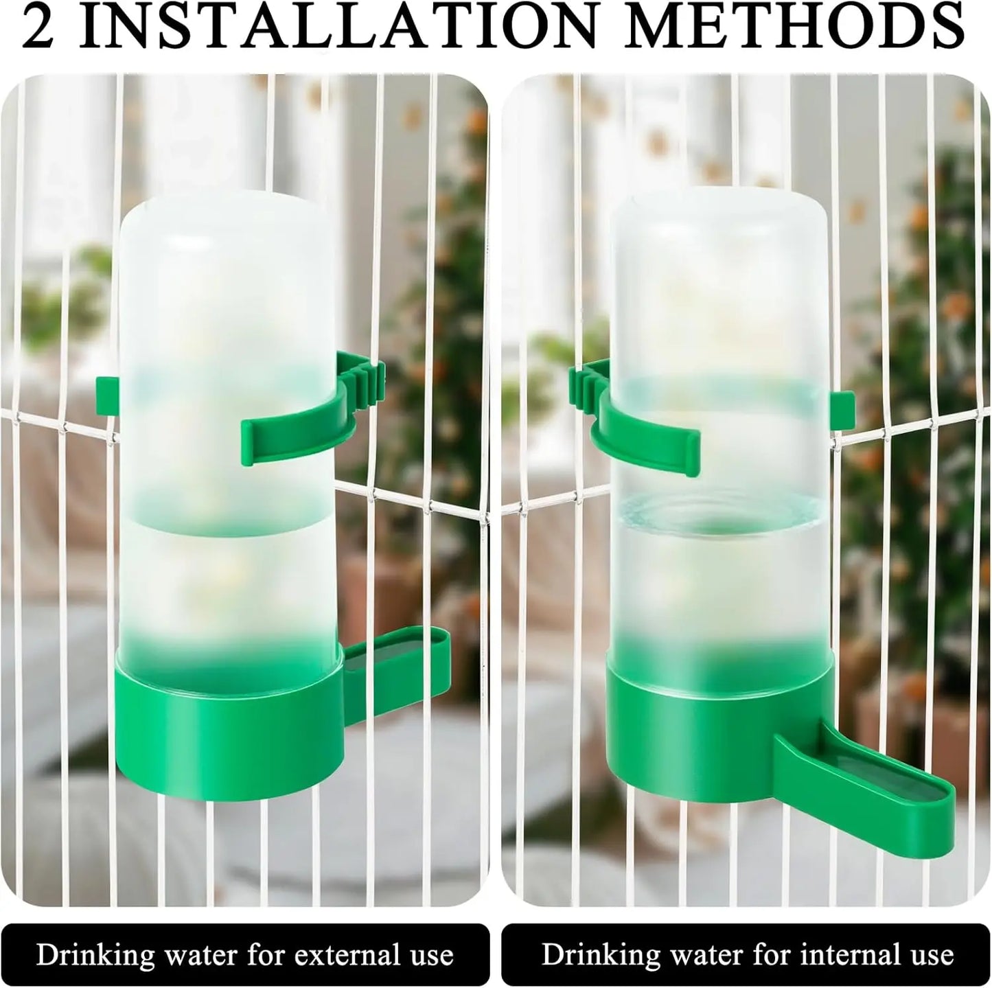Bird Water Feeder Plastic Drinker Feeder Water Clip for Parrots Budgie Cockatiel Lovebirds Outdoorfun