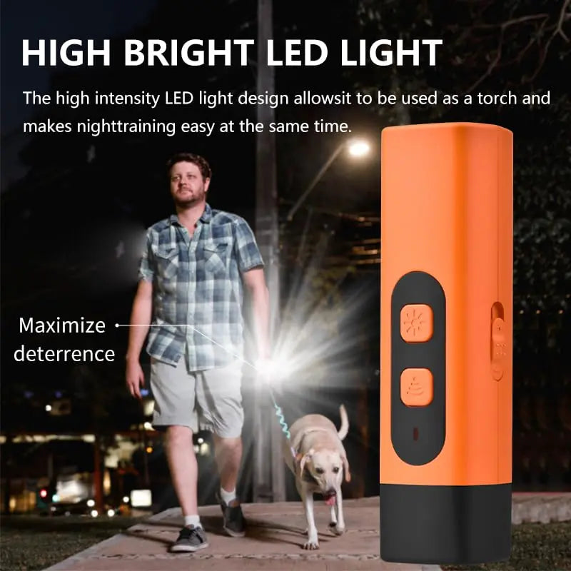Dog Bark Deterrent,Rechargeable Sonic Dog Repeller,Safe 25Khz Sonic Frequency Transmitter,Anti Bark Device for Dogs,50Ft Range Professional Dog Training Tool,Led Indoor/Outdoor Barking Silencer
