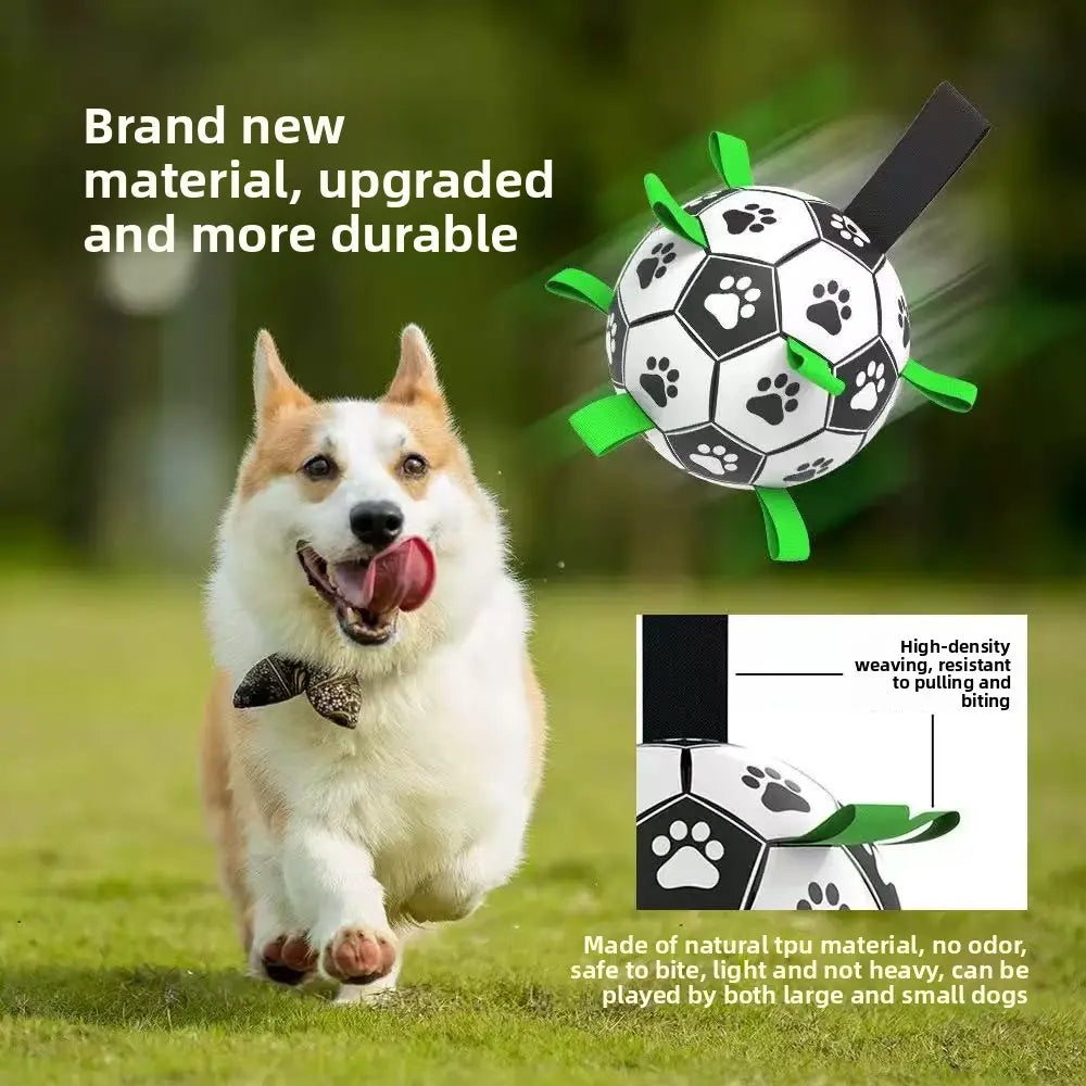 Golden Retriever Dogs Balls Durable Dog Soccer Ball with 9 Grab Tabs for Outdoor & Water Play, Perfect Gift for Pets Interactive Herding Ball #GLOBAL PICKS