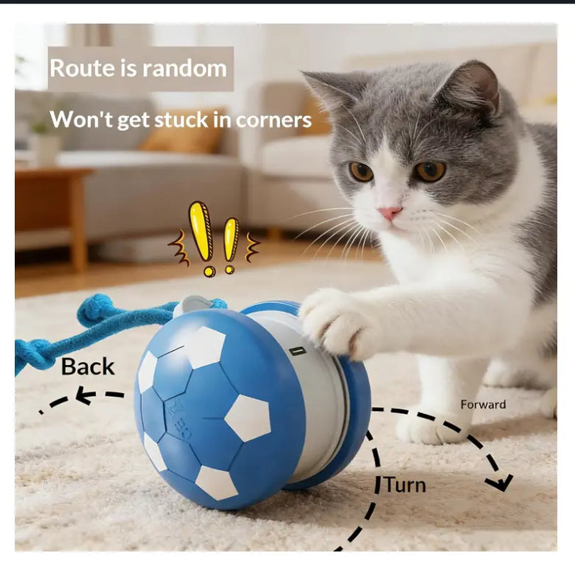 Interactive Dog Toys, 2026 Upgraded Motion-Activated Electric Automatic Rolling Ball with Rope, Random Path Movement, Rechargeable Boredom Relief Toy for Small Medium Large Dogs (Orange)