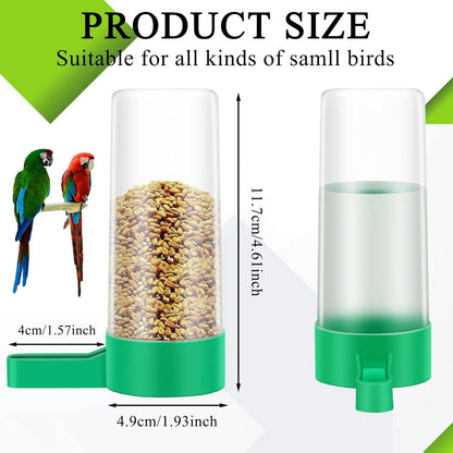 Bird Water Feeder Plastic Drinker Feeder Water Clip for Parrots Budgie Cockatiel Lovebirds Outdoorfun
