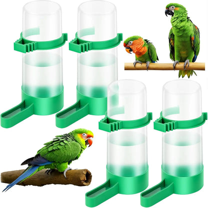 Bird Water Feeder Plastic Drinker Feeder Water Clip for Parrots Budgie Cockatiel Lovebirds Outdoorfun