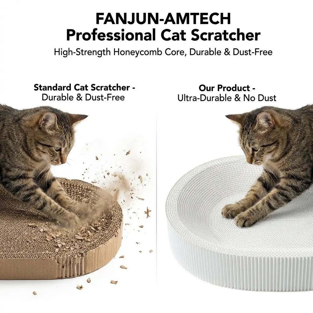 Tiktokshopmemorialday Cartoon Print High-Strength Cat Scratching Board - Oval Large Space, Debris-Free, Anti-Slip Safe Scratcher for All Cats Cat Furniture Cool Cat Stuff Cat Stuff for Indoor