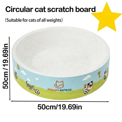 【Tiktokshopmemorialday】Versatile round Cat Scratching Nest, 2-In-1 Cat Scratcher Bed for Sleeping & Playing, Premium High-Hardness Cardboard Cat Furniture for Small to Large Cats Cat Furniture Cool Cat Stuff Cat Stuff for Indoor