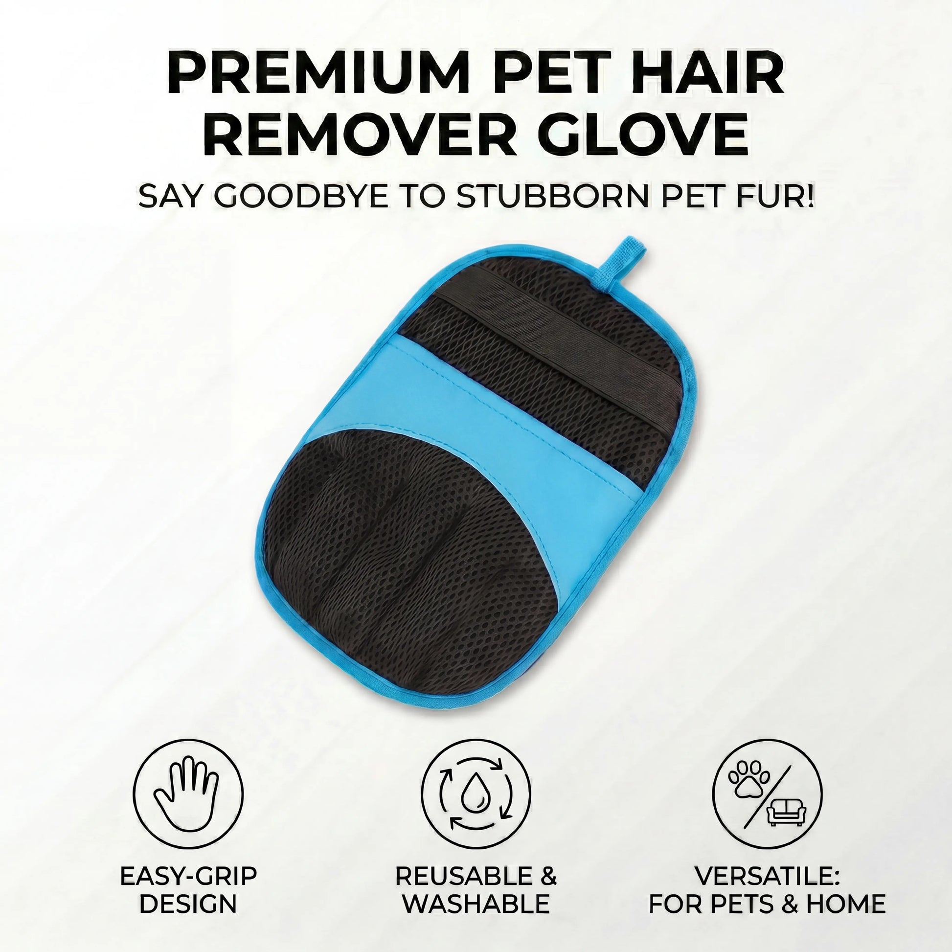 Nuzzlebox Magic Pet Hair Remover Glove – Reusable Electrostatic Fur Eraser for Cats & Dogs, Washable & Multi-Surface (Furniture, Couch, Clothes)
