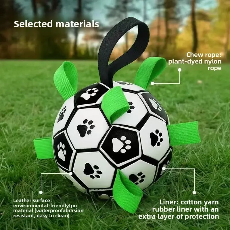 Golden Retriever Dogs Balls Durable Dog Soccer Ball with 9 Grab Tabs for Outdoor & Water Play, Perfect Gift for Pets Interactive Herding Ball #GLOBAL PICKS